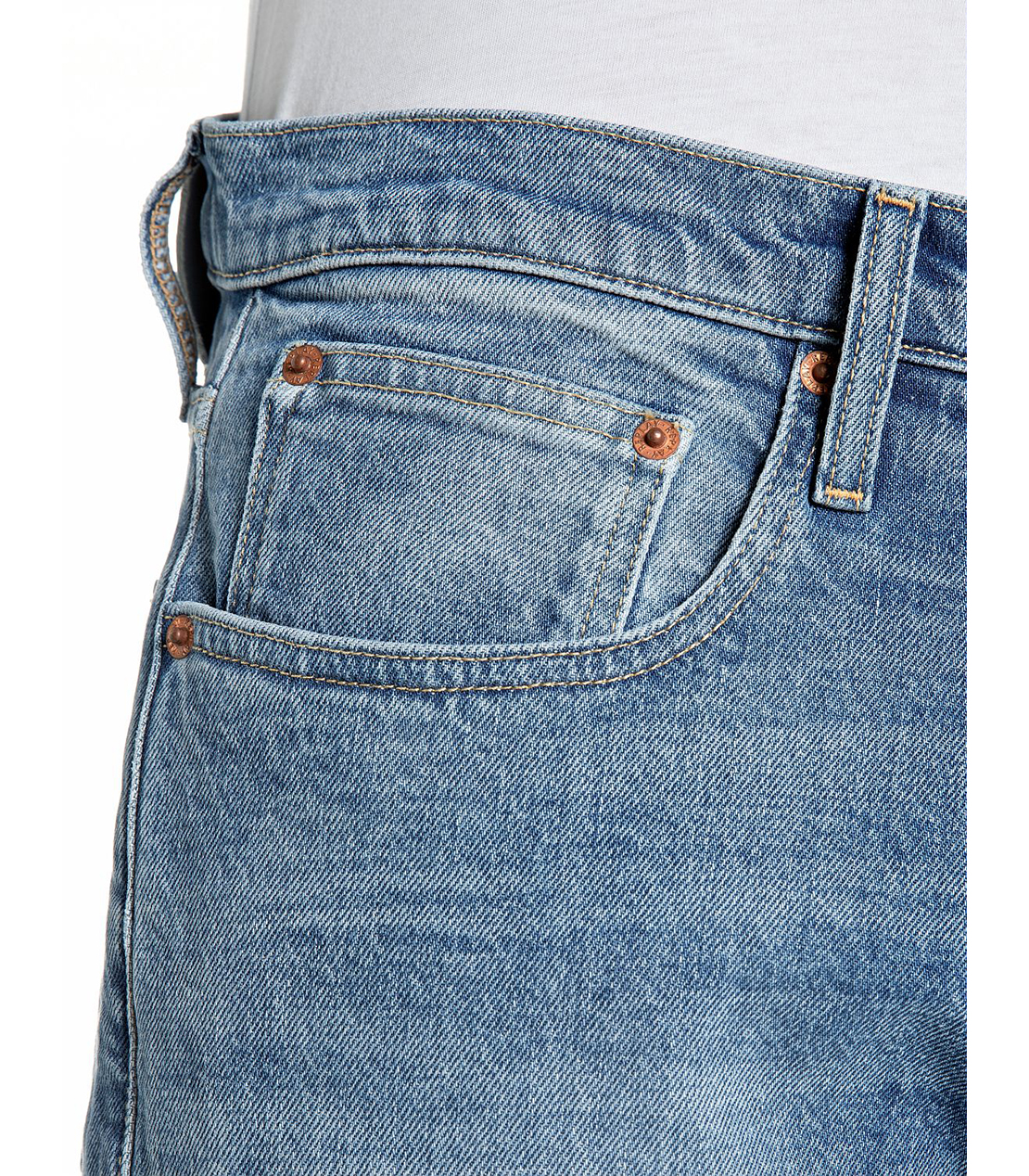 ストレートフィットAIDEEN レッドキャストストレッチデニム 詳細画像 ブルー 7